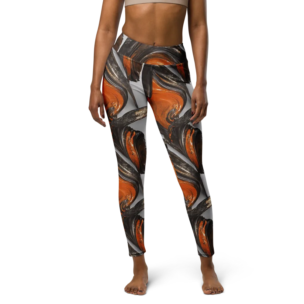 Molten Umber on Yoga Leggings — Front