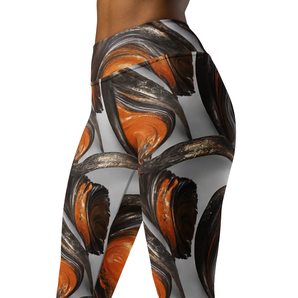Molten Umber on Yoga Leggings — Left Front