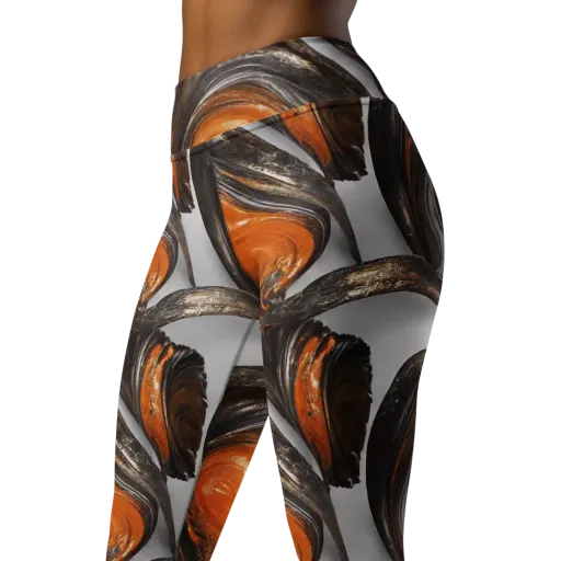 Molten Umber on a Yoga Leggings
