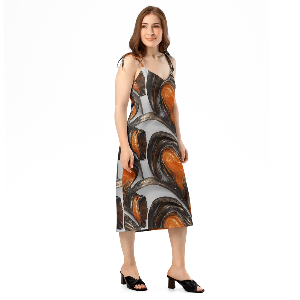 Molten Umber on Slip Dress — Right Front