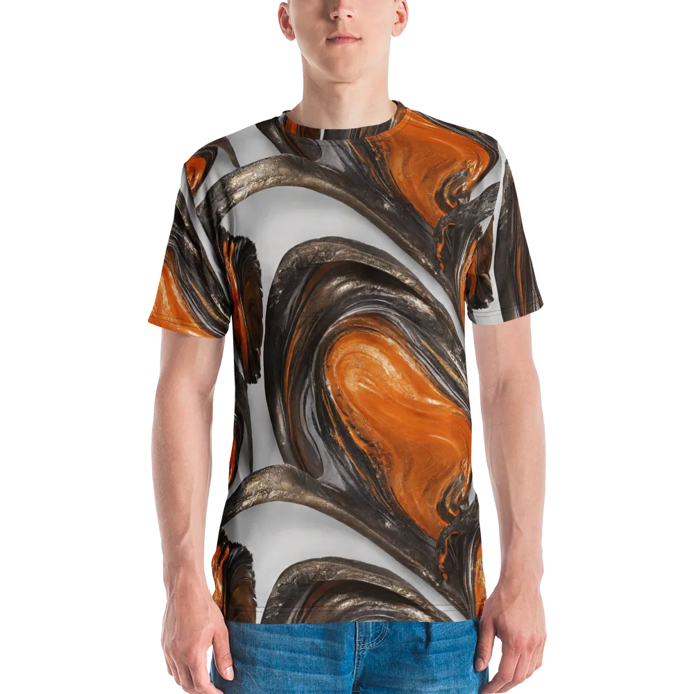 Molten Umber on Men's Crew Neck T-Shirt — Front