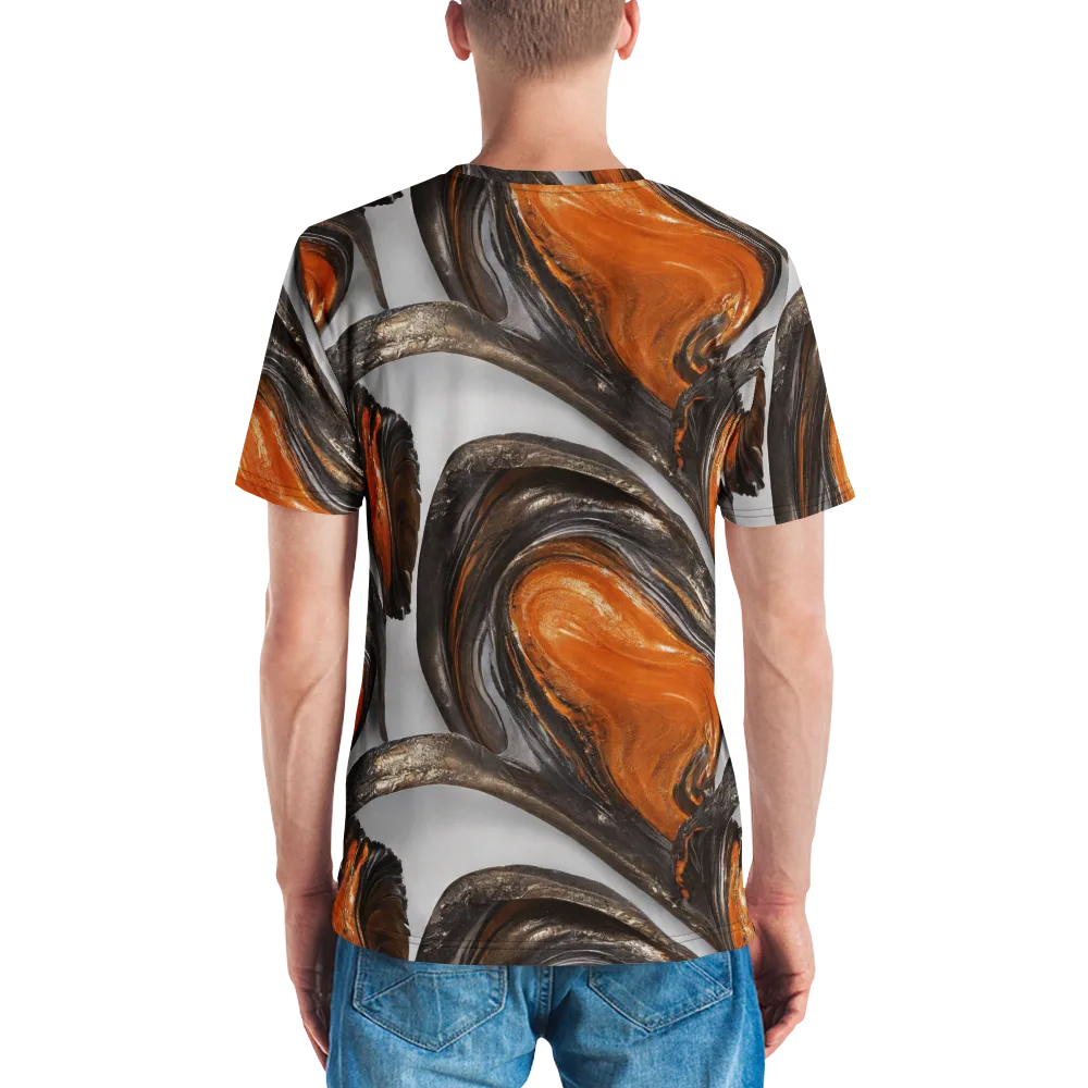 Molten Umber on Men's Crew Neck T-Shirt — Back