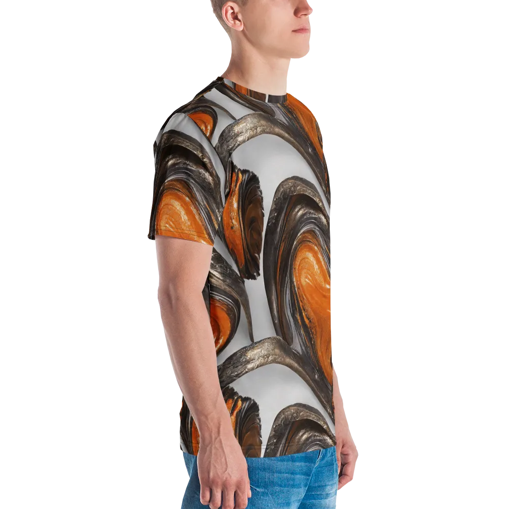 Molten Umber on Men's Crew Neck T-Shirt — Right