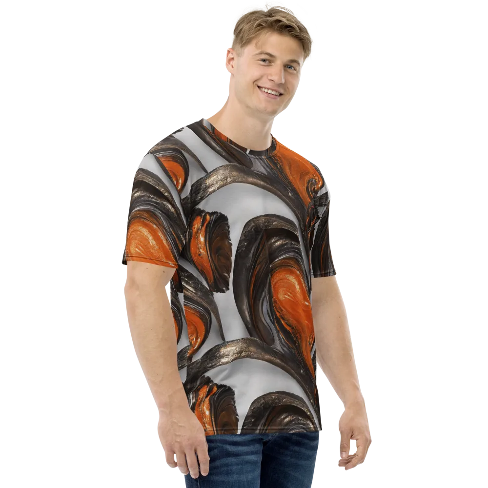 Molten Umber on Men's Crew Neck T-Shirt — Right