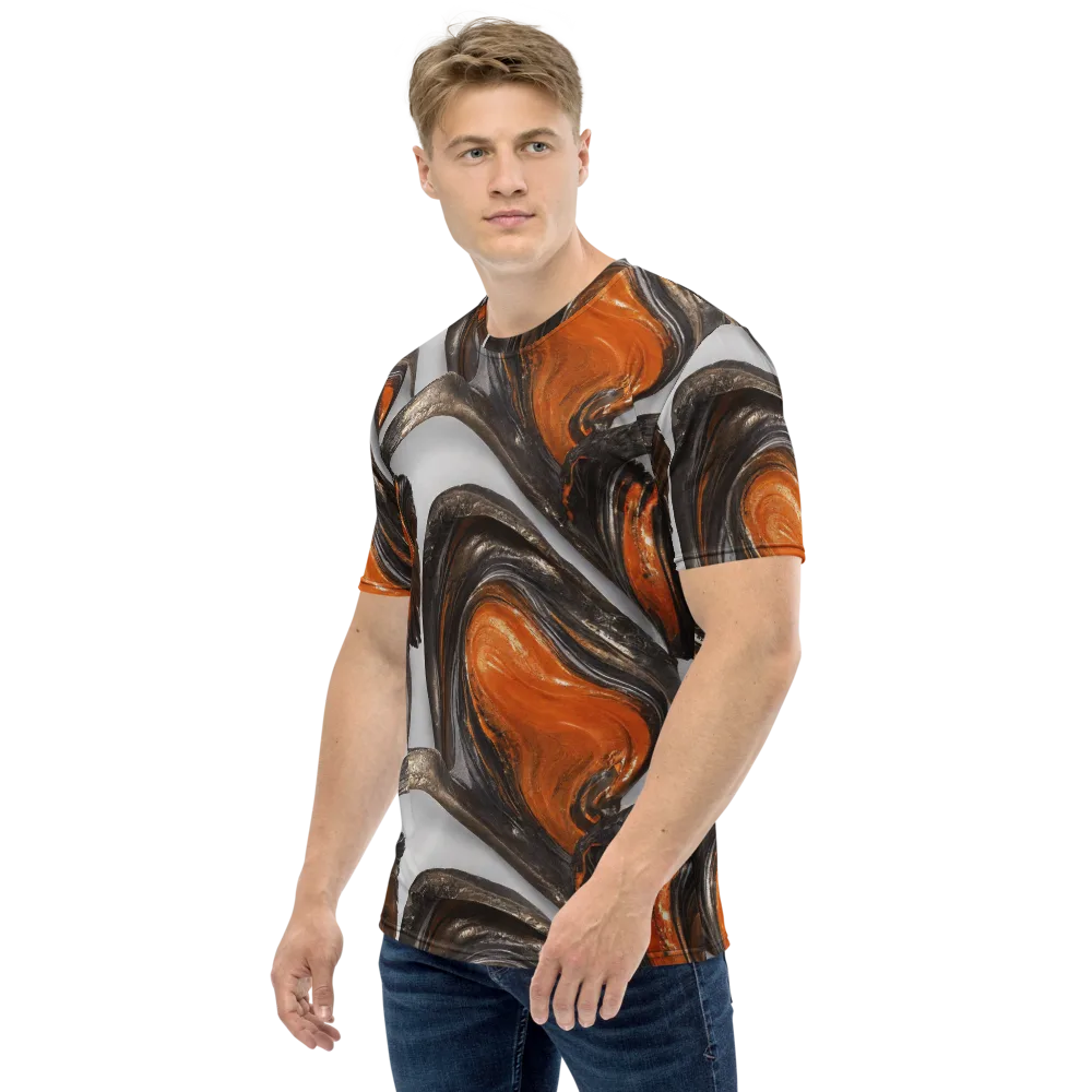 Molten Umber on Men's Crew Neck T-Shirt — Left