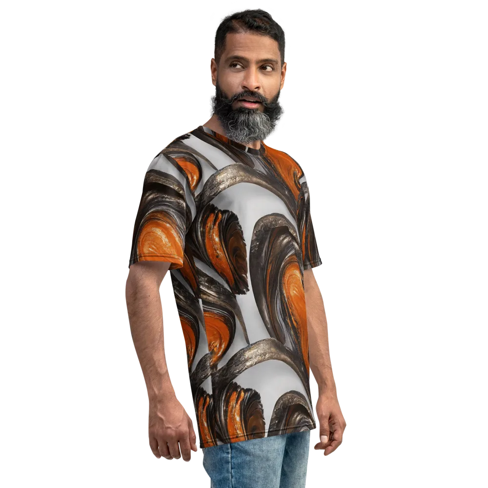 Molten Umber on Men's Crew Neck T-Shirt — Right