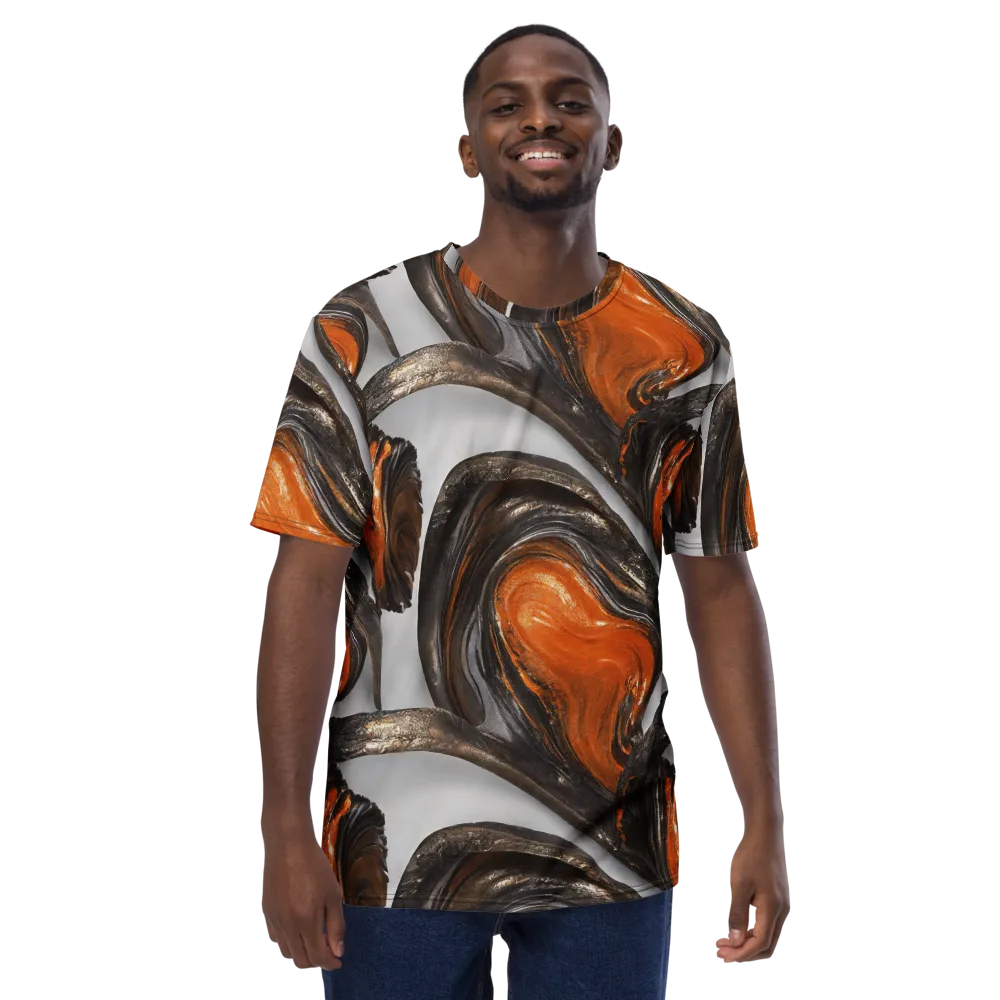 Molten Umber on Men's Crew Neck T-Shirt — Front