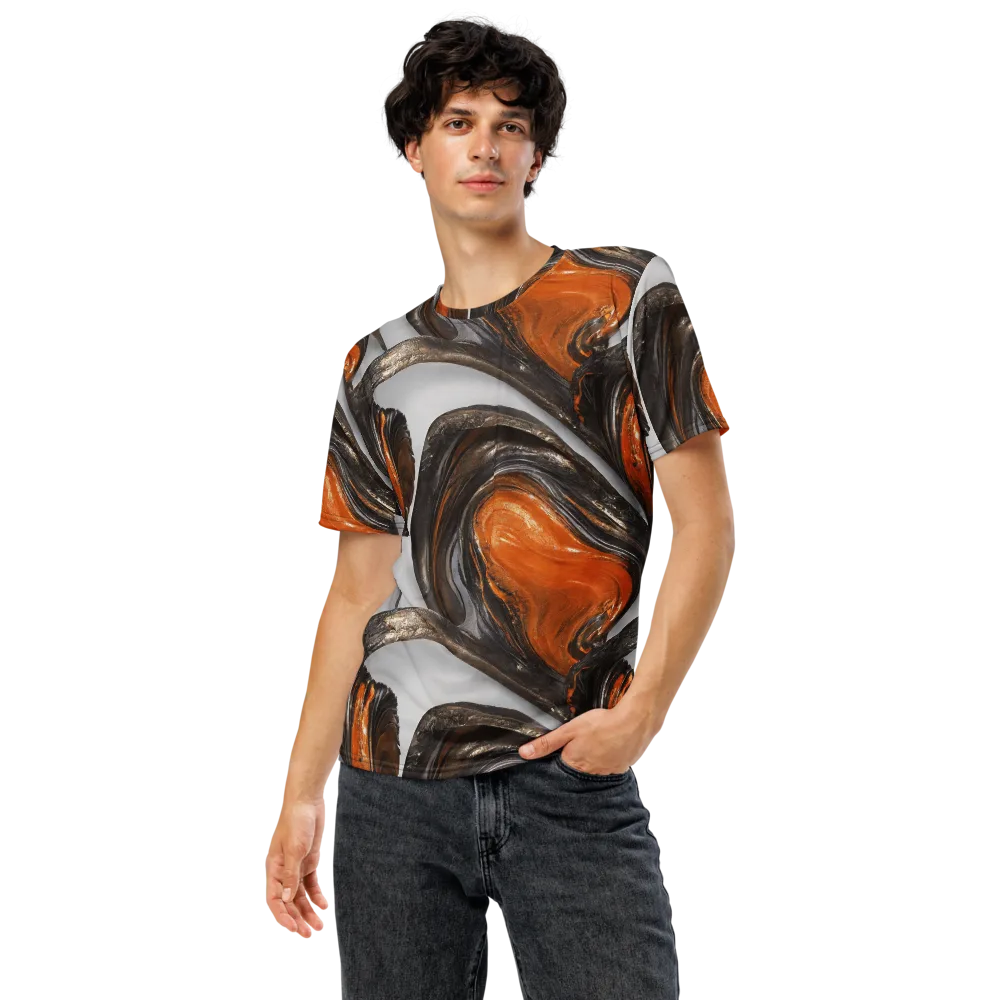 Molten Umber on Men's Crew Neck T-Shirt — Front
