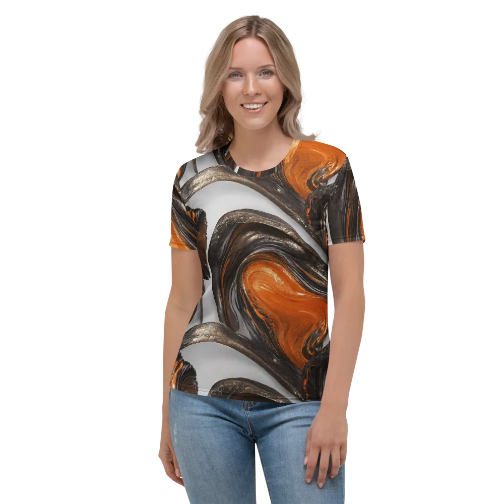 Molten Umber on Women's Crew Neck T-Shirt — Front