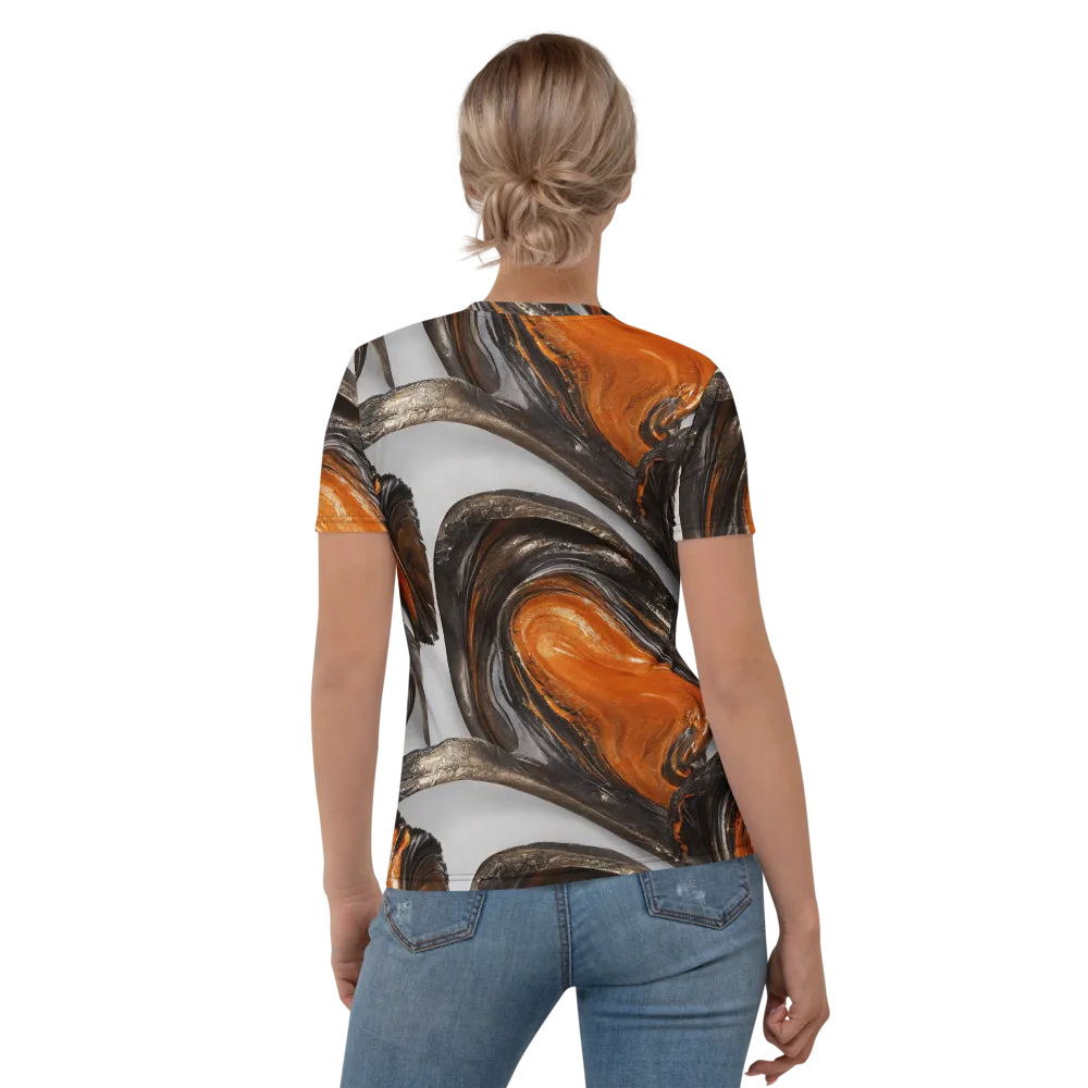 Molten Umber on Women's Crew Neck T-Shirt — Back