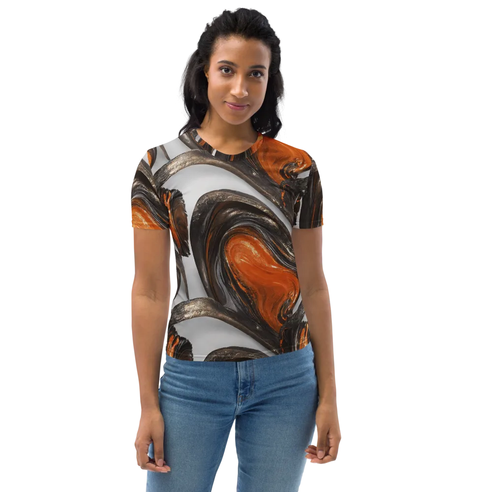 Molten Umber on Women's Crew Neck T-Shirt — Front