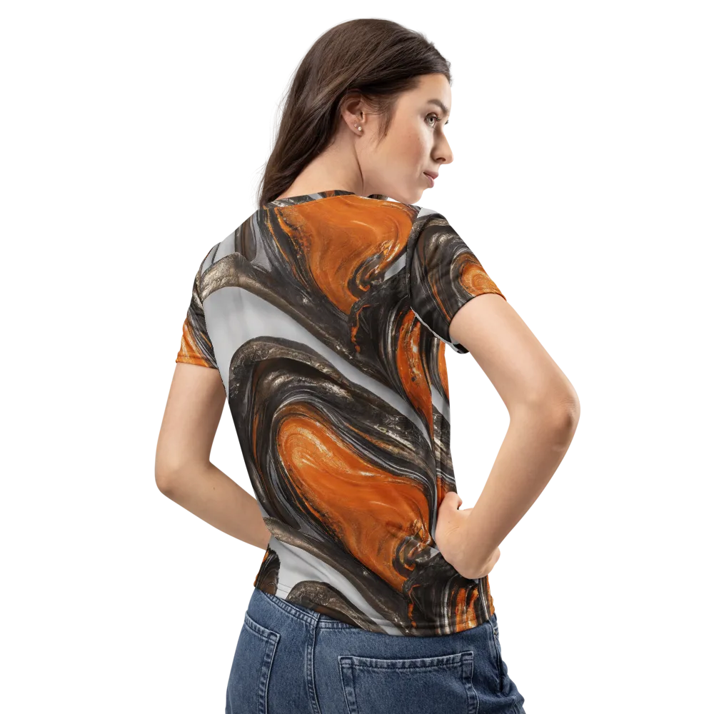 Molten Umber on Women's Crew Neck T-Shirt — Back