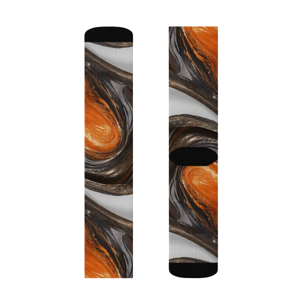 Molten Umber on Socks — Left Sock