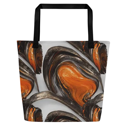 Molten Umber on a Large Tote Bag W/ Pocket