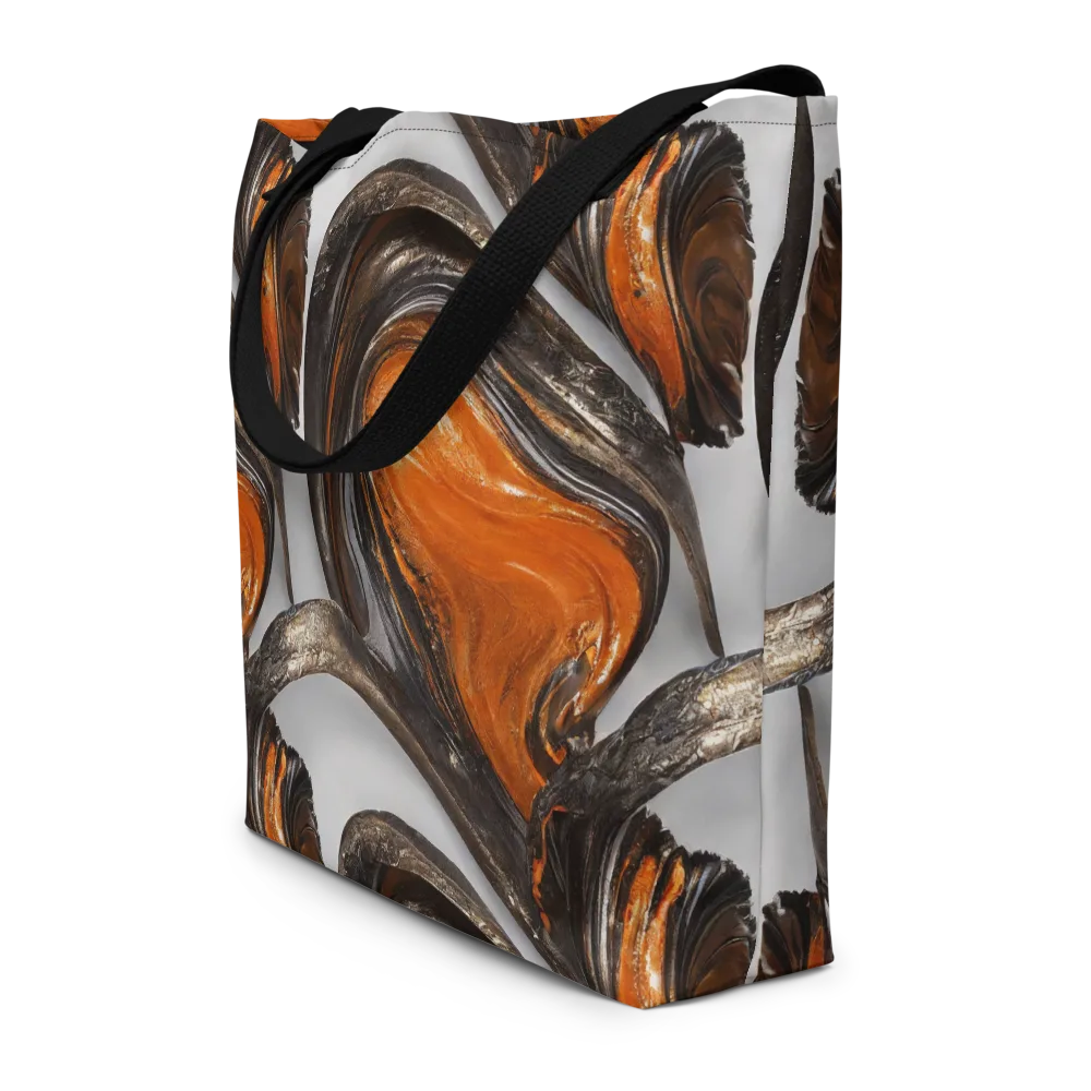 Molten Umber on Large Tote Bag W/ Pocket — Front