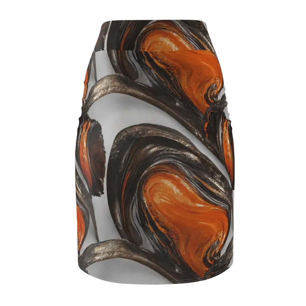 Molten Umber on Pencil Skirt — Back