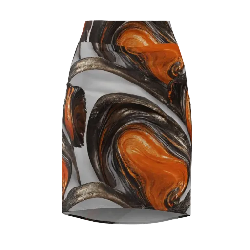 Molten Umber on a Pencil Skirt