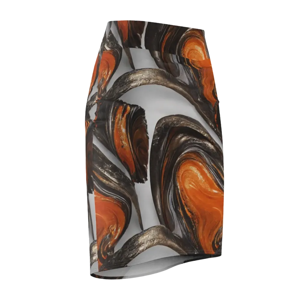 Molten Umber on Pencil Skirt — Front Side