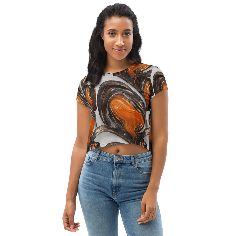 Molten Umber on Crop Tee — Front