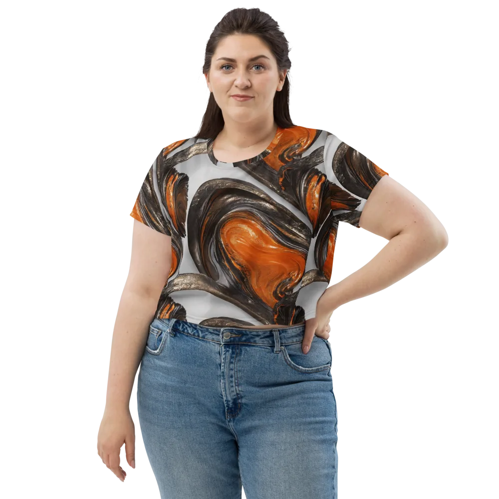 Molten Umber on Crop Tee — Front