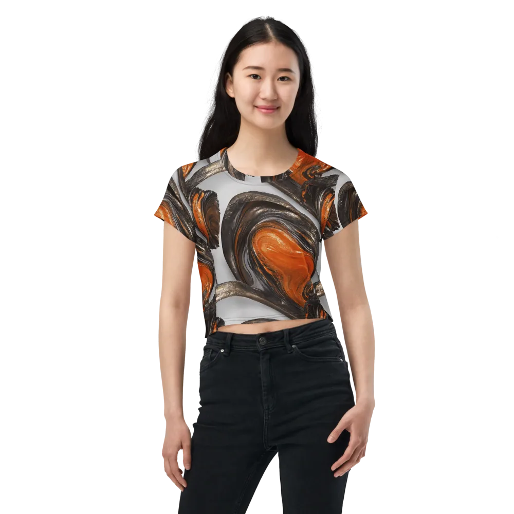 Molten Umber on Crop Tee — Front