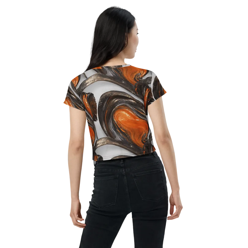 Molten Umber on Crop Tee — Back