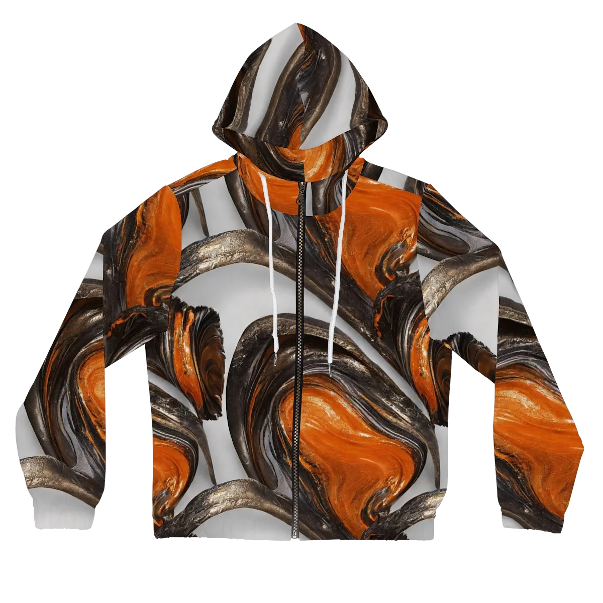 Molten Umber on Women's Full-Zip Hoodie — Front
