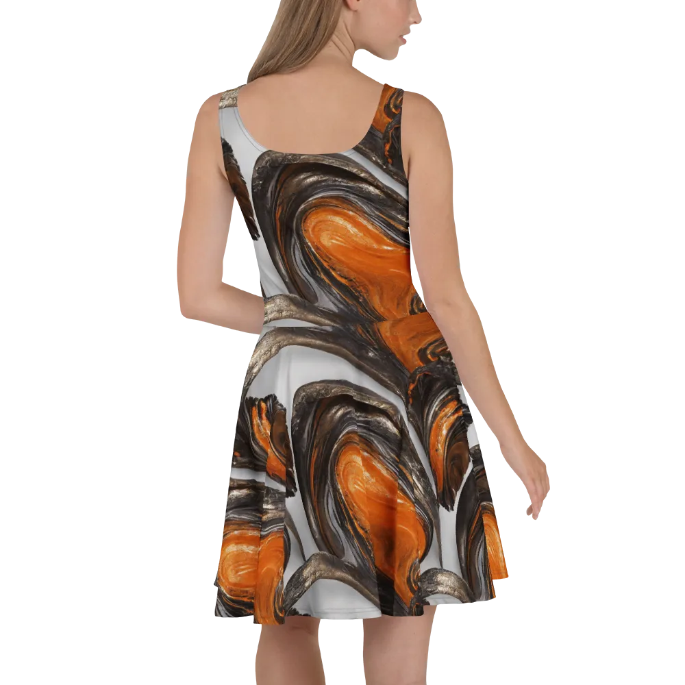 Molten Umber on Skater Dress — Back
