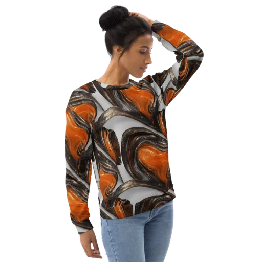 Molten Umber on a Sweatshirt