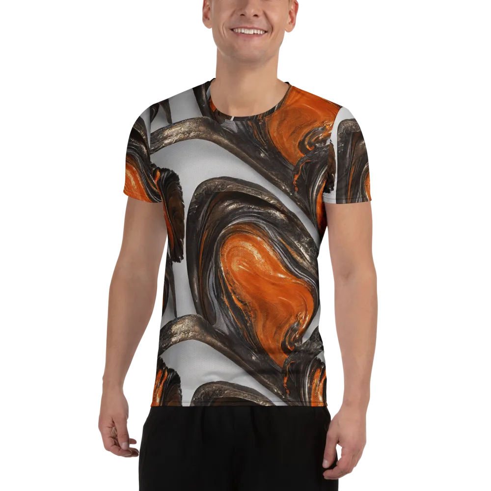 Molten Umber on Men's Athletic T-Shirt — Front