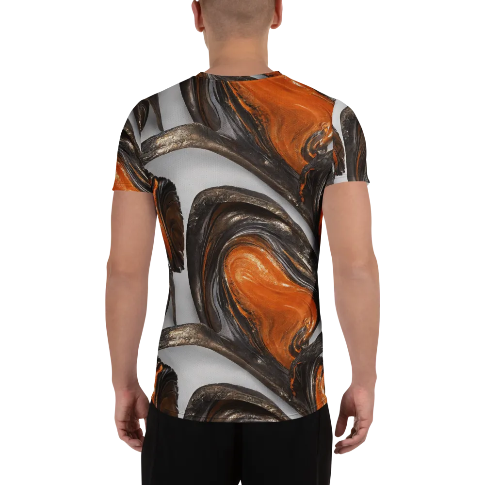 Molten Umber on Men's Athletic T-Shirt — Back