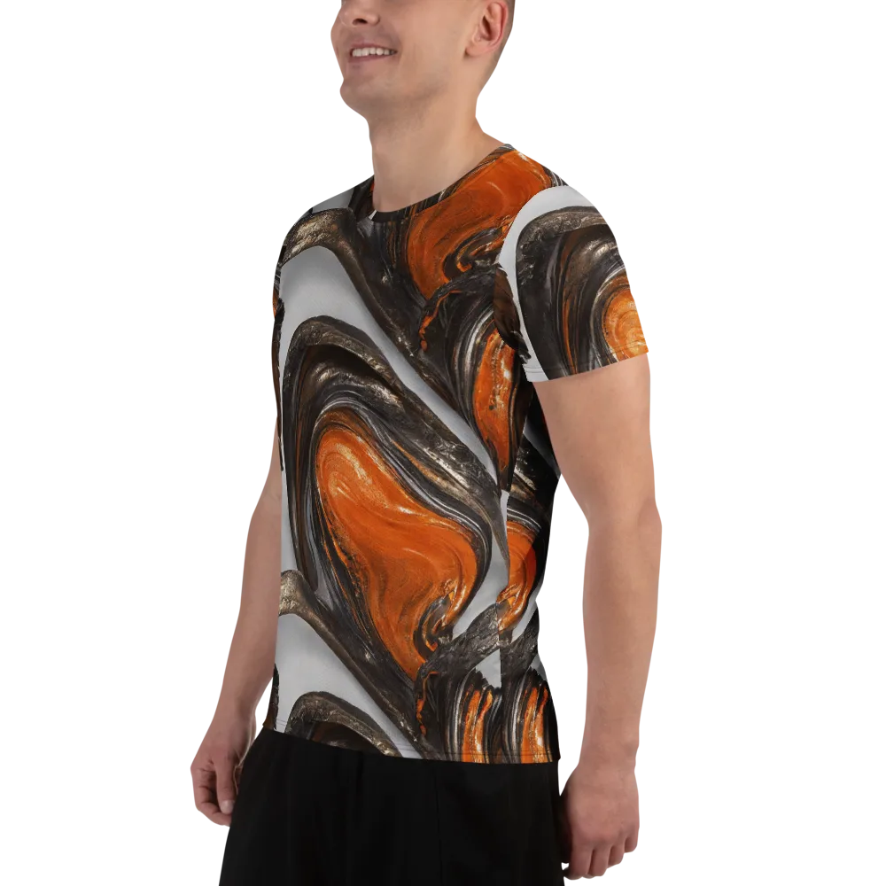 Molten Umber on Men's Athletic T-Shirt — Left