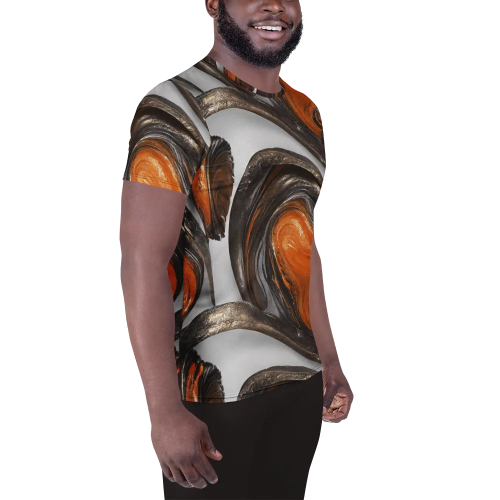 Molten Umber on Men's Athletic T-Shirt — Right