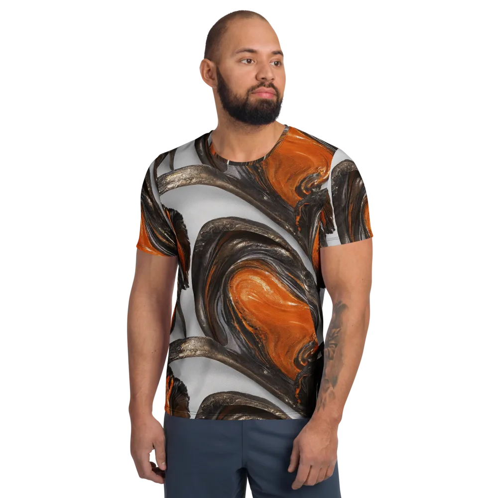 Molten Umber on Men's Athletic T-Shirt — Front