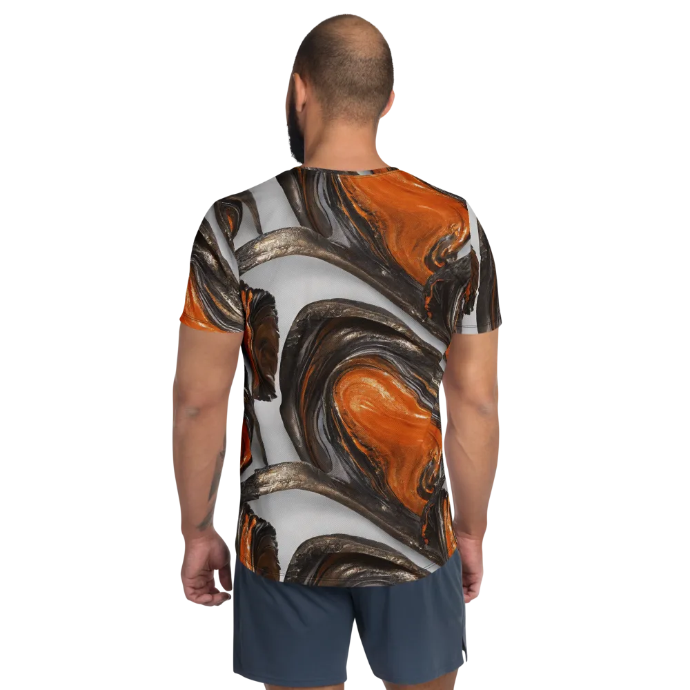 Molten Umber on Men's Athletic T-Shirt — Back