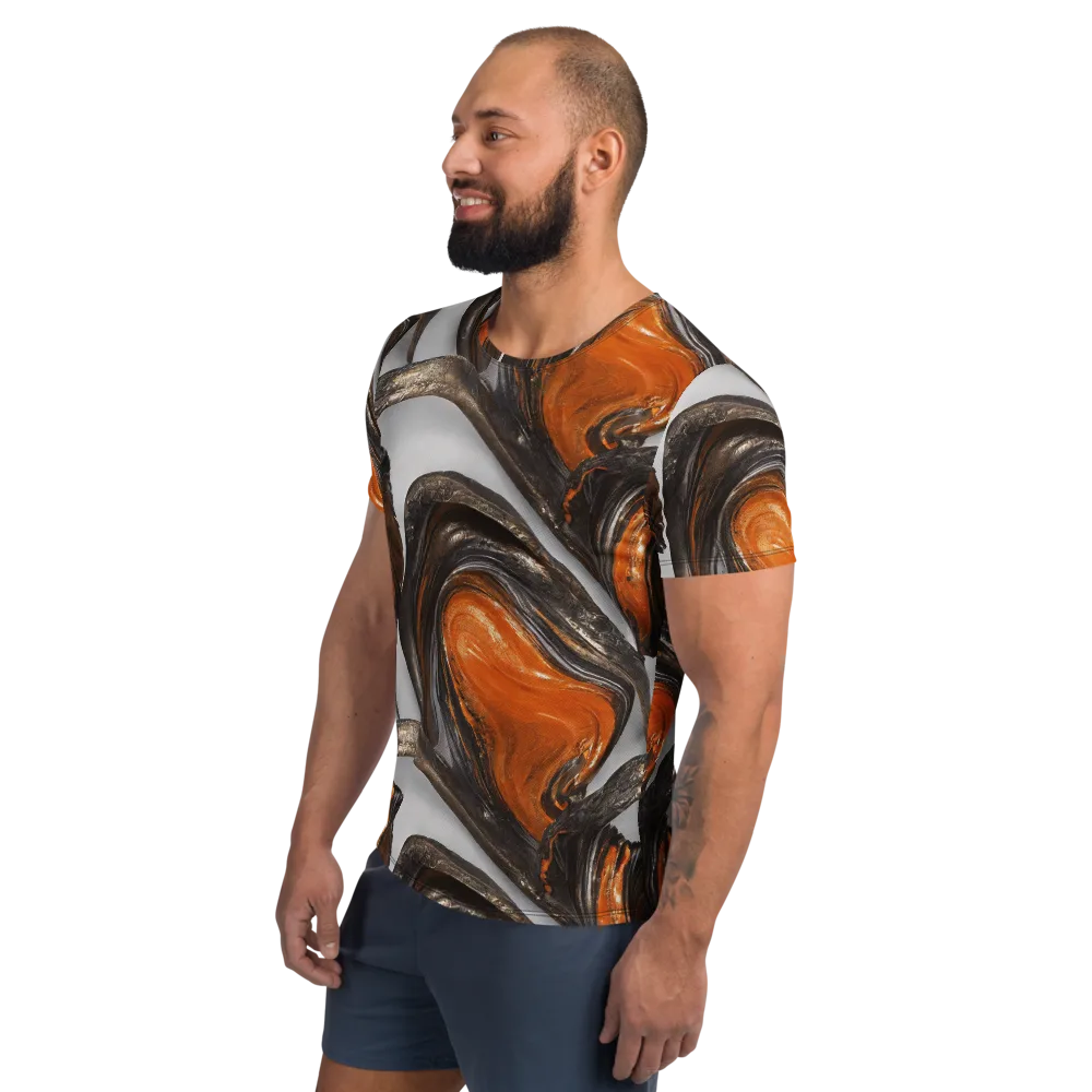 Molten Umber on Men's Athletic T-Shirt — Left