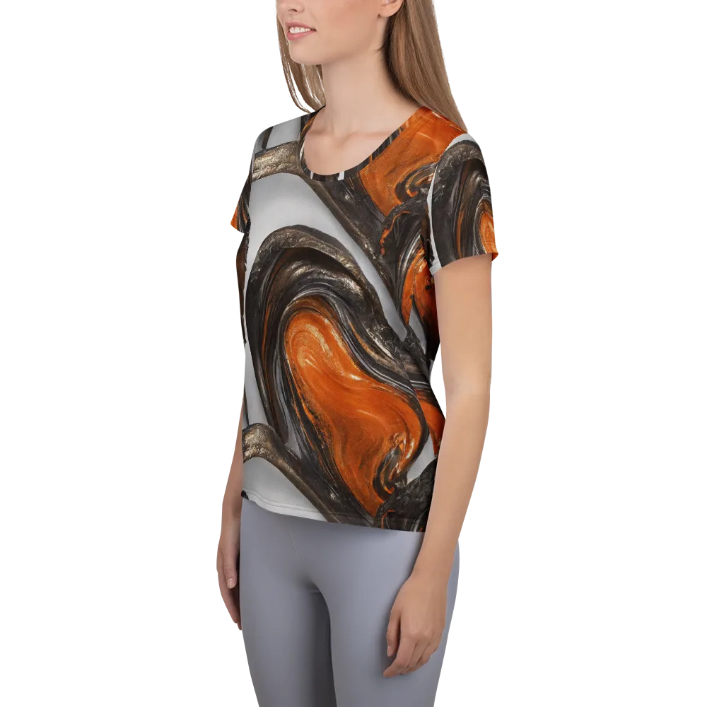 Molten Umber on Women's Athletic T-Shirt — Left