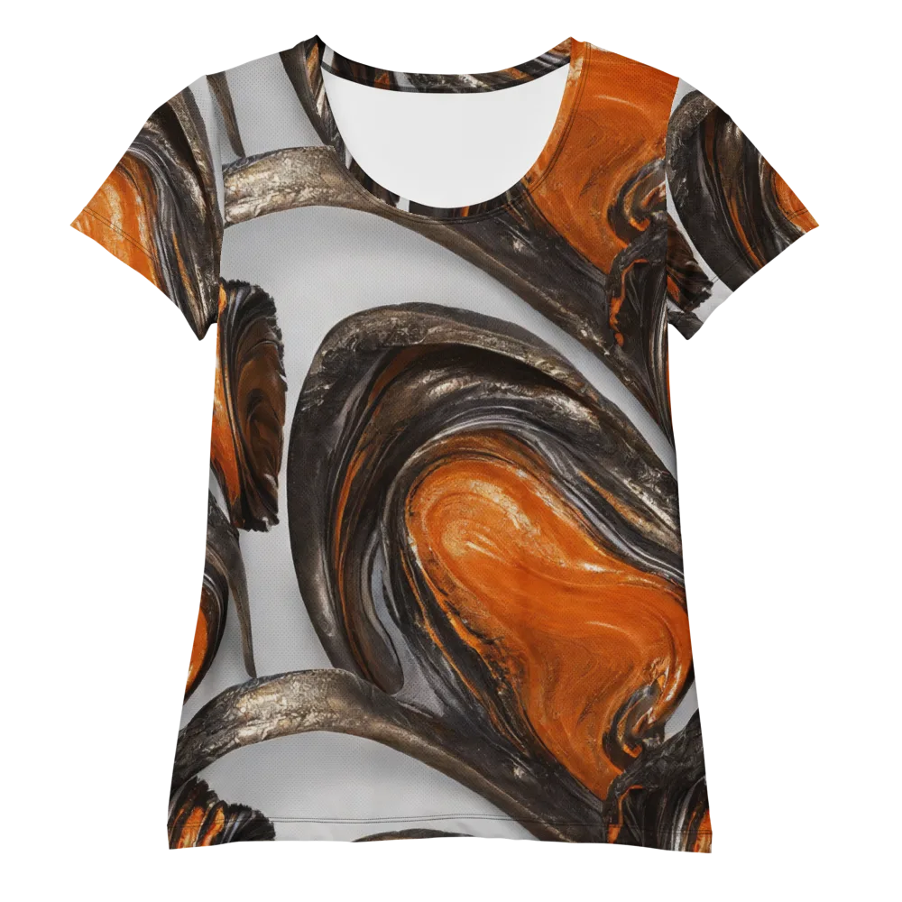 Molten Umber on Women's Athletic T-Shirt — Front