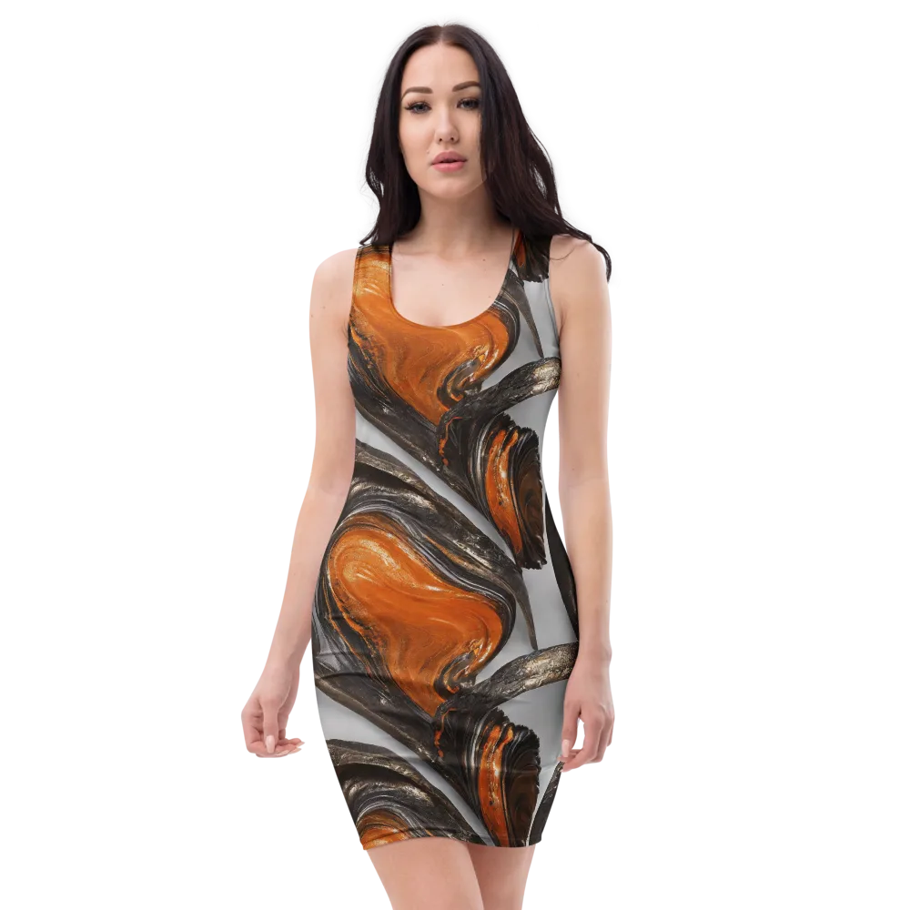 Molten Umber on Bodycon Dress — Front
