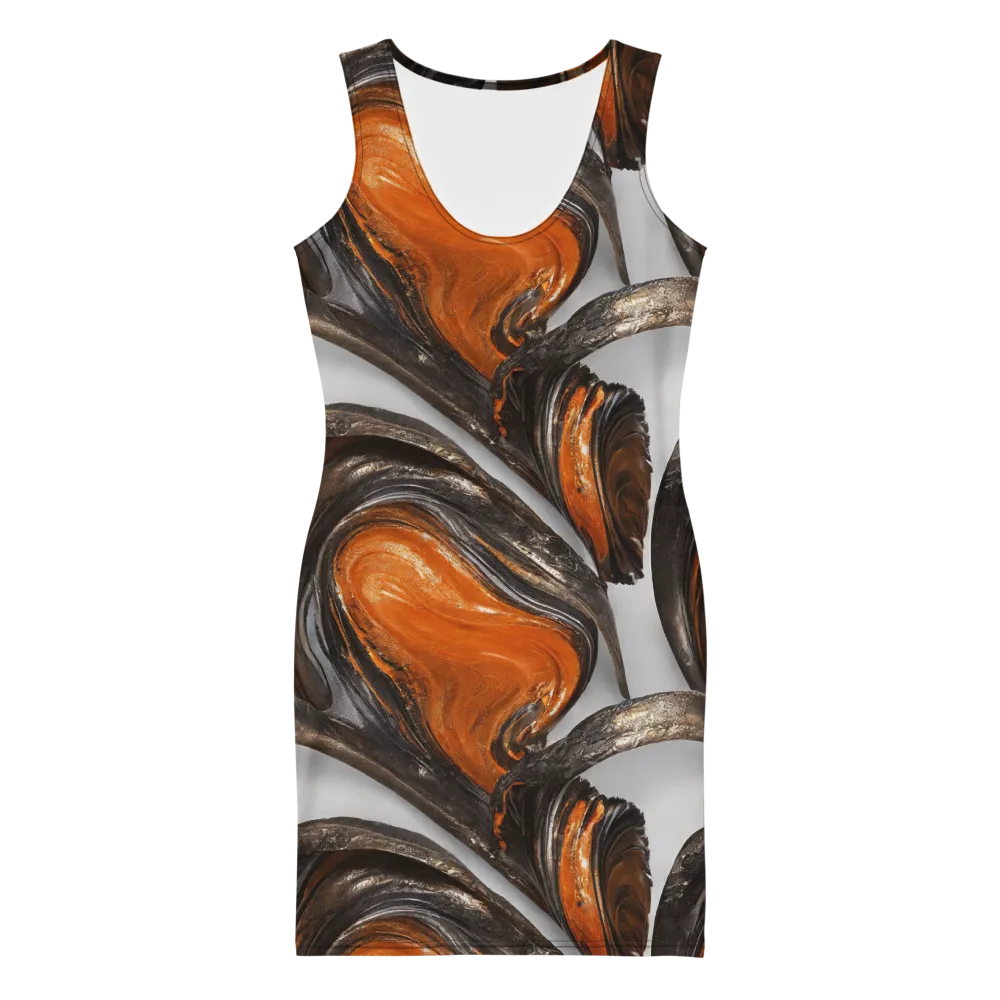 Molten Umber on Bodycon Dress — Front