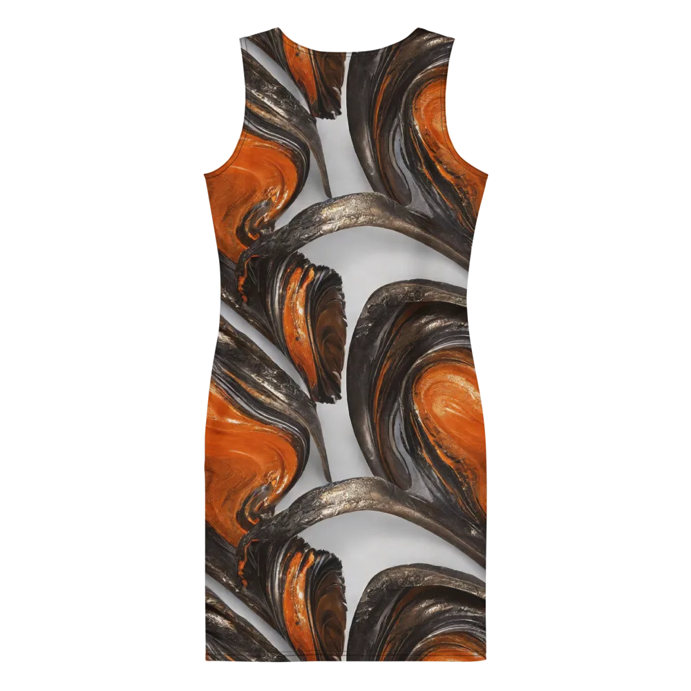 Molten Umber on Bodycon Dress — Back