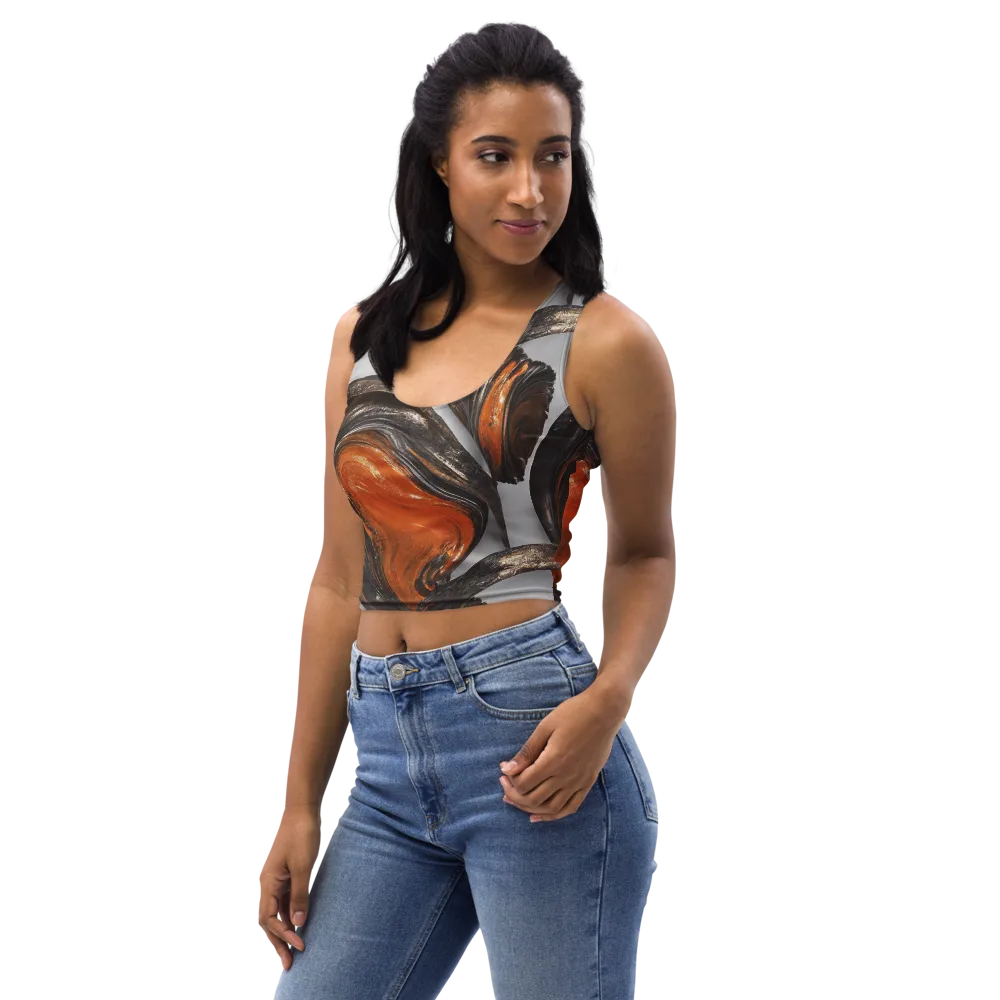 Molten Umber on Crop Top — Left Front