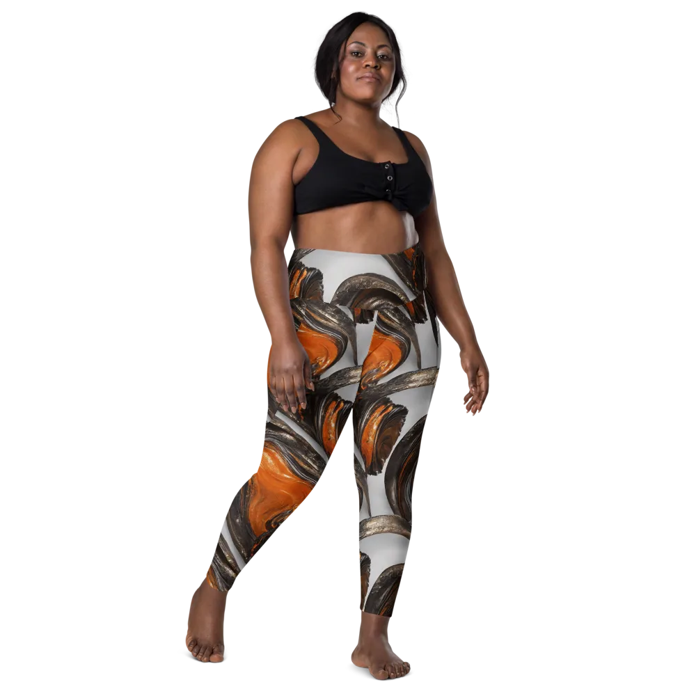 Molten Umber on Leggings with Pockets — Front