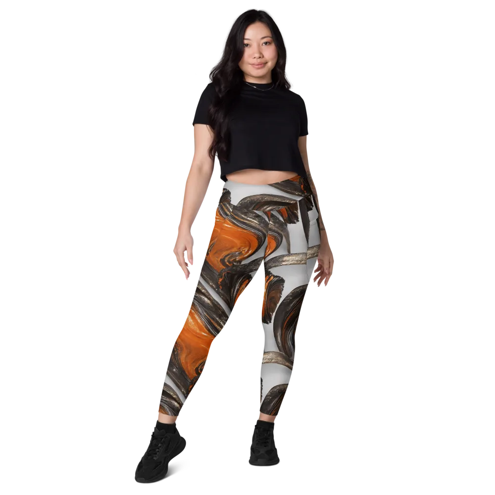 Molten Umber on Leggings with Pockets — Front