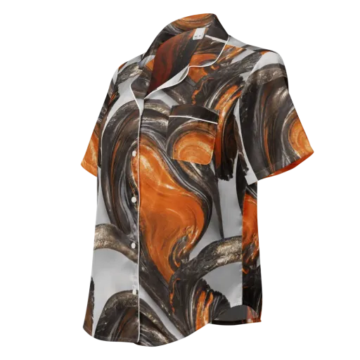 Molten Umber on a Women's Short Sleeve Pajama Top