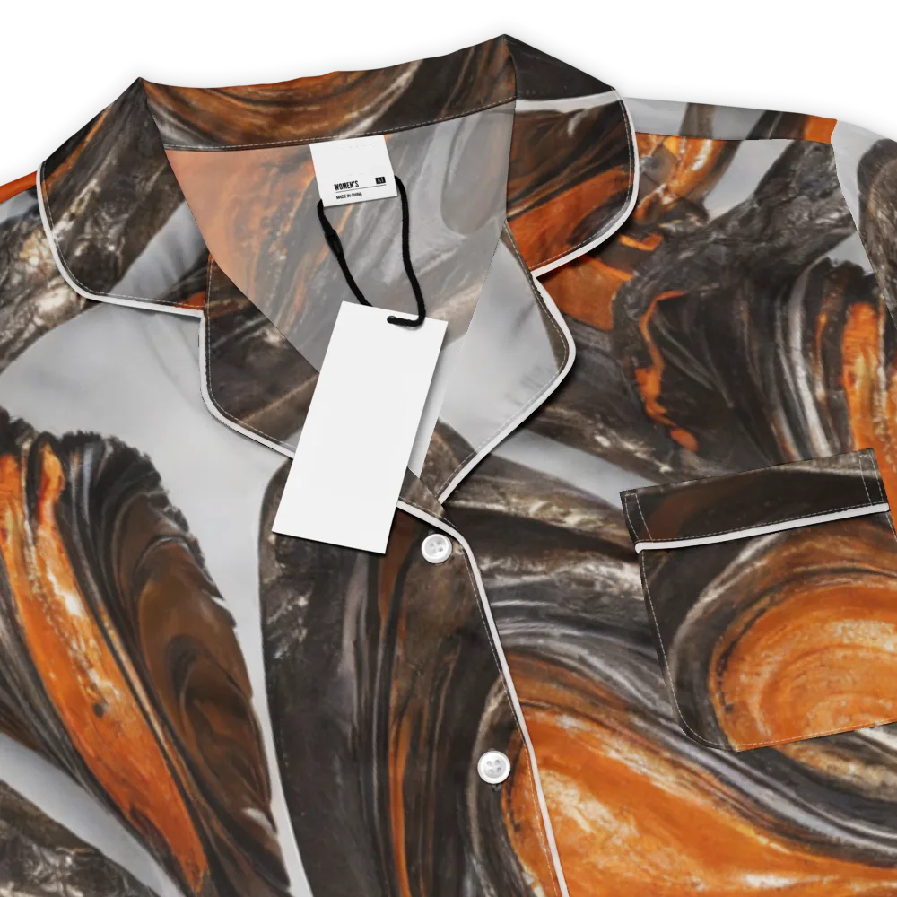 Molten Umber on Women's Short Sleeve Pajama Top — Product details