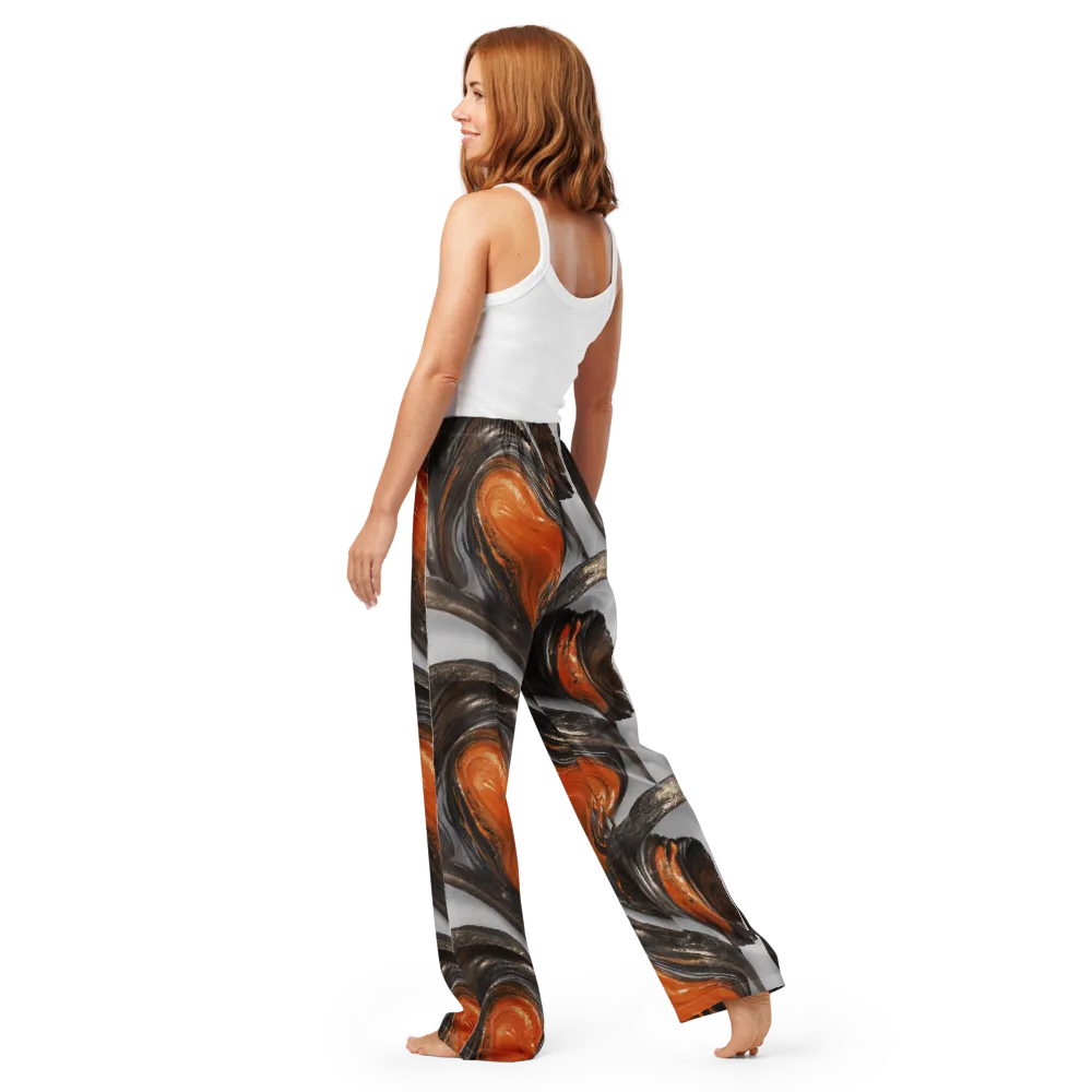 Molten Umber on Women's Pajama Pants — Back