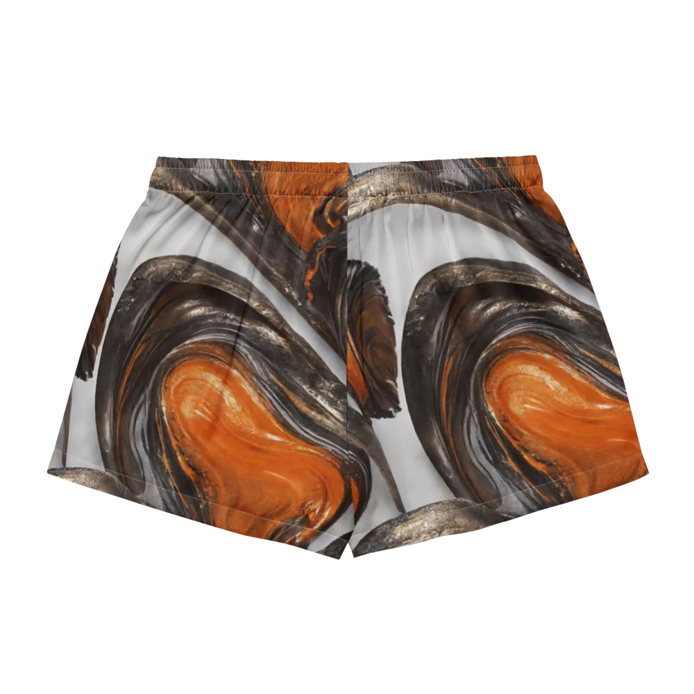 Molten Umber on Women's Pajama Shorts — Back
