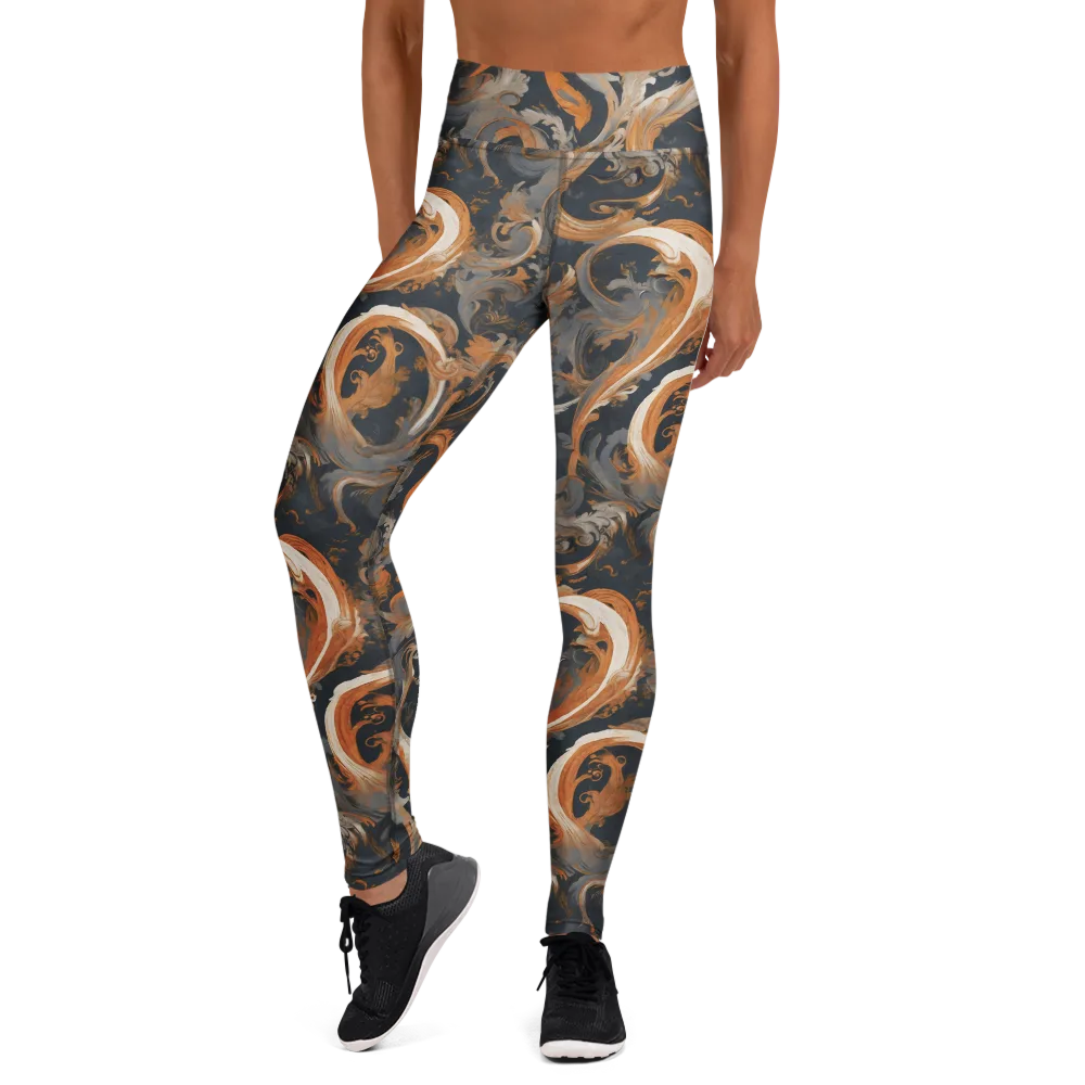Nocturne Arabesque on Yoga Leggings — Front