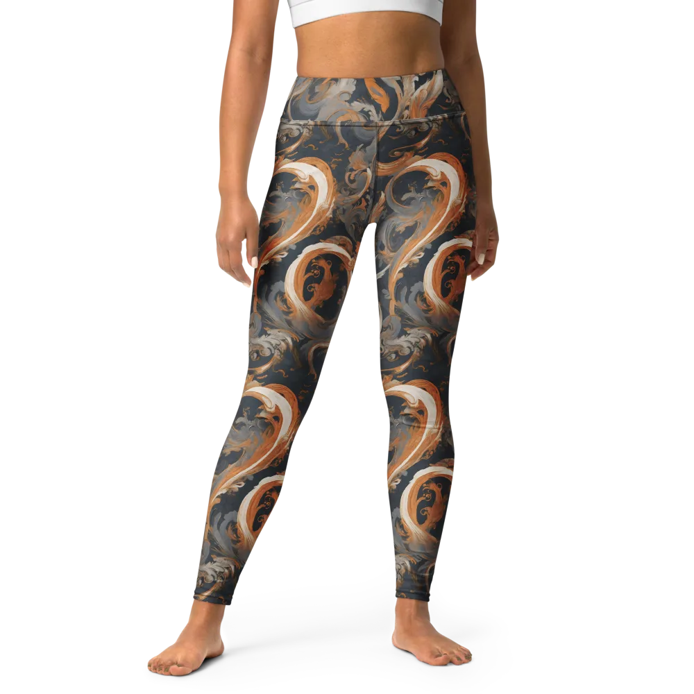 Nocturne Arabesque on Yoga Leggings — Front